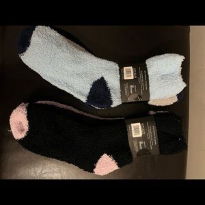 Sam & Olivia Cozy soft warm socks - set of 3 - black, blue, mauve shoe sz 4 - 10
